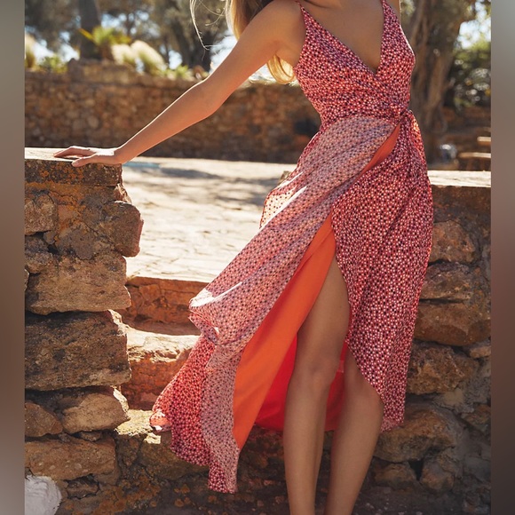 ❣️HP❣️Anthropologie Hutch Flutter Wrap Midi Dress NWT Size XSP - Picture 4 of 13